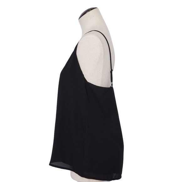 Socialite Tank, M, Black scalloped edge tank, summer tank, summer top - Picture 3 of 6